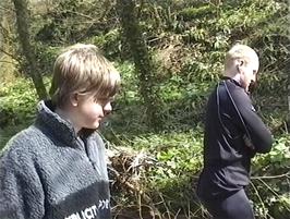 Gavin and Richard at our lunch spot by the River Gara